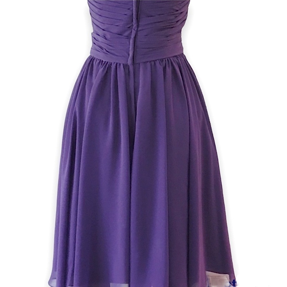 Mori Lee Dress Strapless Prom Dress Purple 8 - Picture 3 of 6